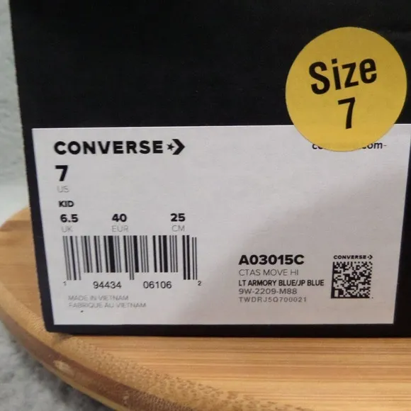 Converse Chuck Taylor All Star Move High Top Platform Shoes Kid's Size 7 A03015C