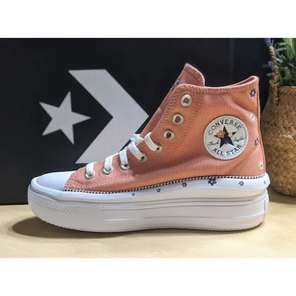 Converse Chuck Taylor All Star Move Platform Petite Petals Hi Top Shoes W9 NIB
