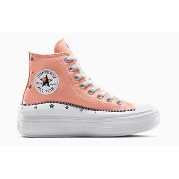 Converse Chuck Taylor All Star Move Platform Petite Petals Hi Top Shoes W9 NIB