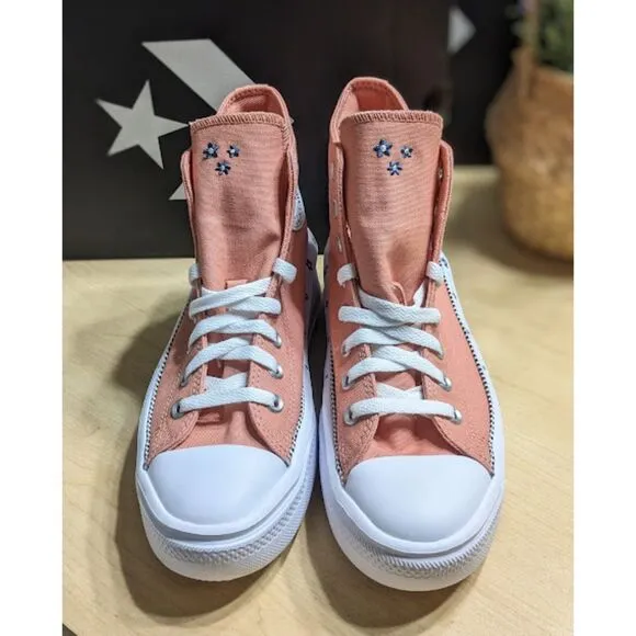 Converse Chuck Taylor All Star Move Platform Petite Petals Hi Top Shoes W9 NIB