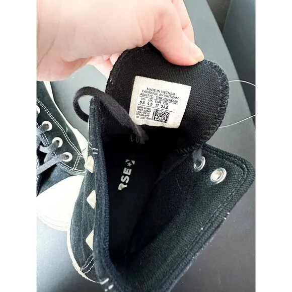 Converse Chuck Taylor All Star Suede Studs Lift Platform Hi Shoes Womens 6.5