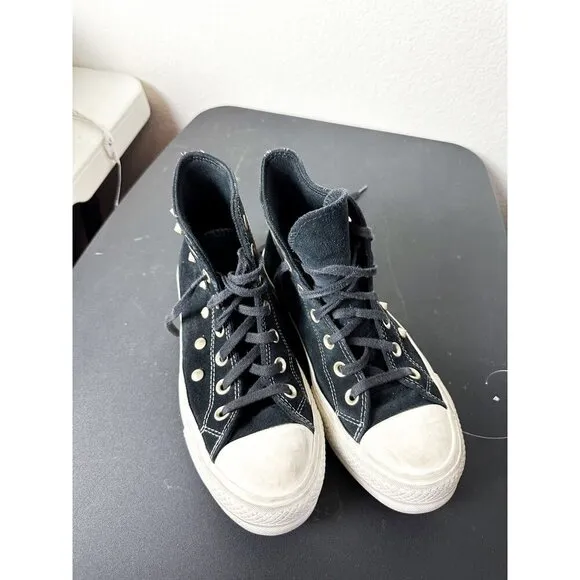 Converse Chuck Taylor All Star Suede Studs Lift Platform Hi Shoes Womens 6.5