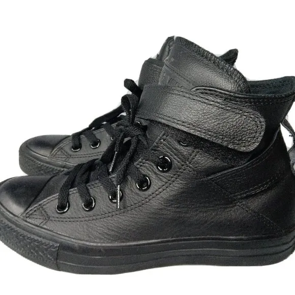 Converse Chuck Taylor Brea Hi 549582C Black Leather Women's Size 6 Shoes
