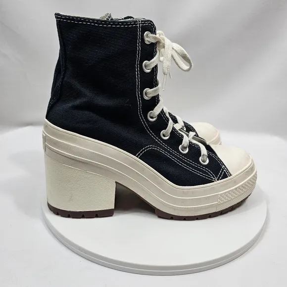 Converse Chuck Taylor Chuck 70 De Luxe Heel Shoes Black W8 M6 Platform A05347C