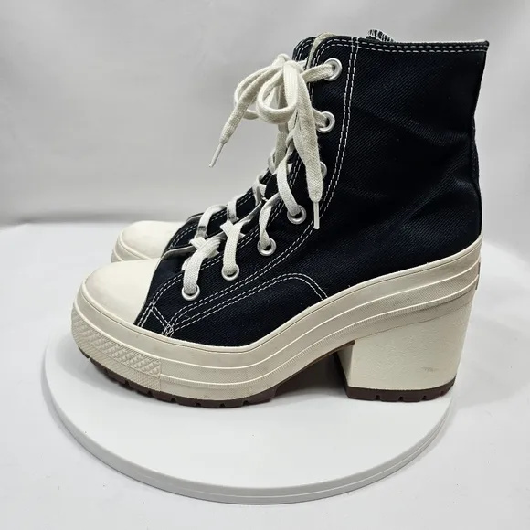 Converse Chuck Taylor Chuck 70 De Luxe Heel Shoes Black W8 M6 Platform A05347C