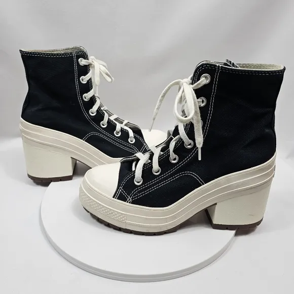 Converse Chuck Taylor Chuck 70 De Luxe Heel Shoes Black W8 M6 Platform A05347C