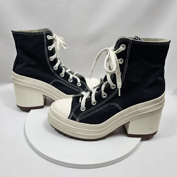 Converse Chuck Taylor Chuck 70 De Luxe Heel Shoes Black W8 M6 Platform A05347C