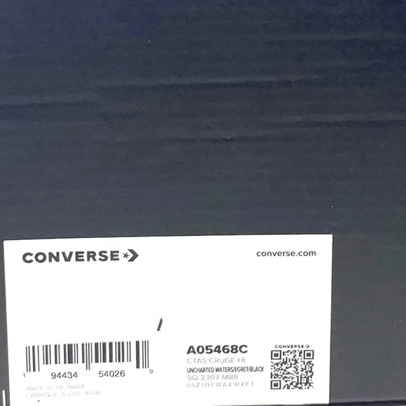 Converse Chuck Taylor Cruise Seasonal Skate High Shoes Blue Canvas Women A05468C