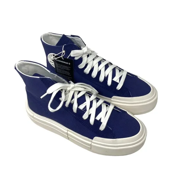 Converse Chuck Taylor Cruise Seasonal Skate High Shoes Blue Canvas Women A05468C