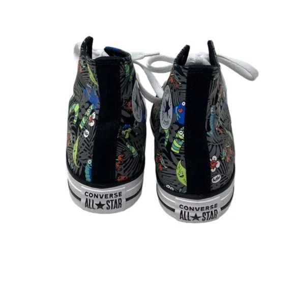Converse Chuck Taylor High Shoes Skate Black Lime Canvas Women Kids Size A00385F