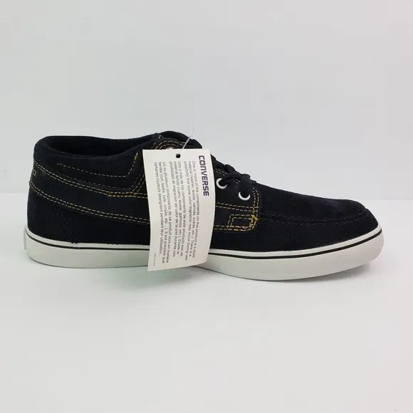 Converse Cons Sea Star LS Mid Mens Sz 9 Womens Sz 10.5 Black Skate Sneaker Shoe