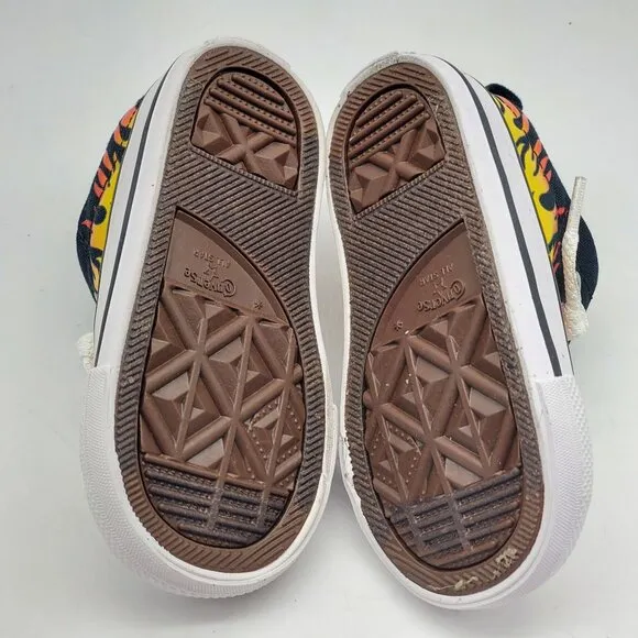 Converse CTAS Street Slip The FlamesInfant Black Shoes 766302F Size 5
