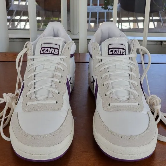 Converse Fastbreak Pro Mid Skater Shoes A08854C White / Purple Size 10.5 Men's