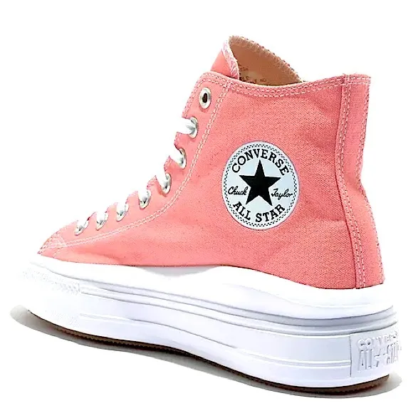 🩷CONVERSE FLAMINGO PINK PLATFORM HIGH TOP SNEAKERS SIZE 7.5 WOMENS TRENDING