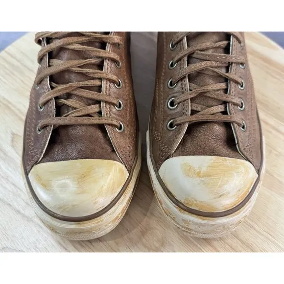 Converse John Varvatos Shoes Chuck All Star Brown Leather Men 8.5 Women 10.5