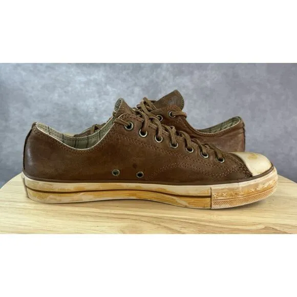 Converse John Varvatos Shoes Chuck All Star Brown Leather Men 8.5 Women 10.5