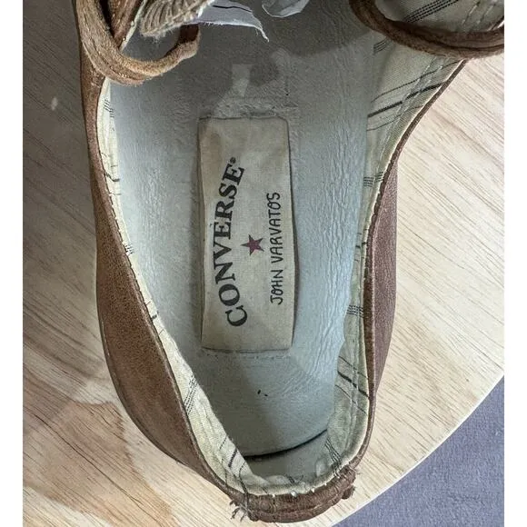 Converse John Varvatos Shoes Chuck All Star Brown Leather Men 8.5 Women 10.5