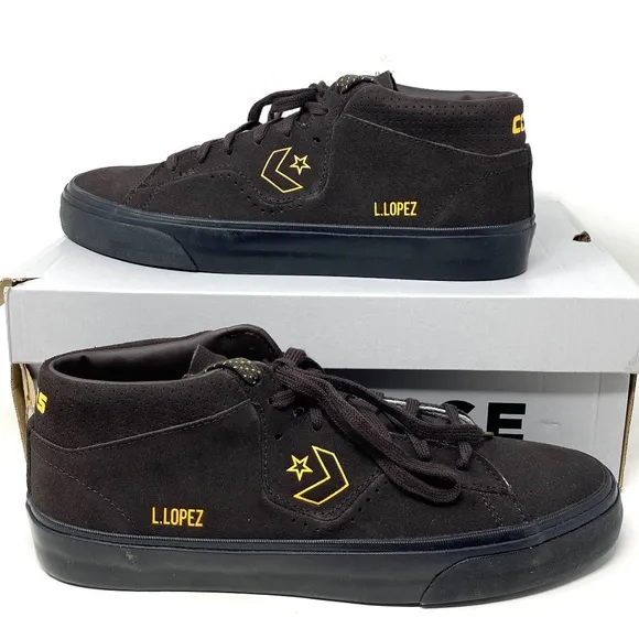 Converse Louie Lopez Pro Shoes Mid Top Suede Brown Men’s Size Sneakers A01247C