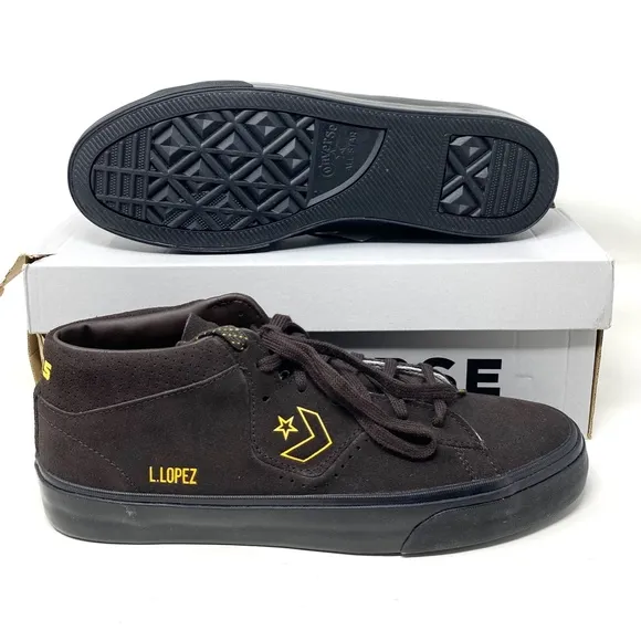 Converse Louie Lopez Pro Shoes Mid Top Suede Brown Women's Size Sneakers A01247C