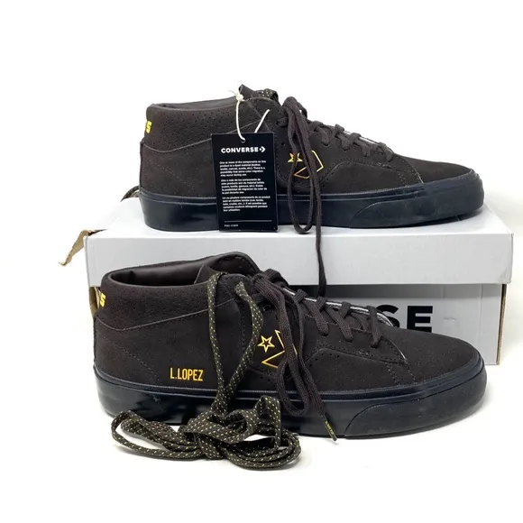 Converse Louie Lopez Pro Shoes Mid Top Suede Brown Women's Size Sneakers A01247C