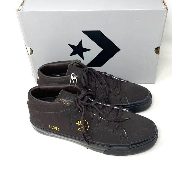 Converse Louie Lopez Pro Shoes Mid Top Suede Brown Women's Size Sneakers A01247C