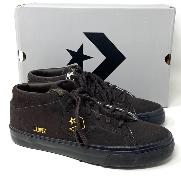 Converse Louie Lopez Pro Shoes Mid Top Suede Brown Women's Size Sneakers A01247C