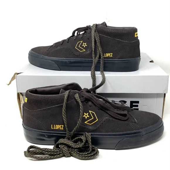 Converse Louie Lopez Pro Shoes Mid Top Suede Brown Women's Size Sneakers A01247C
