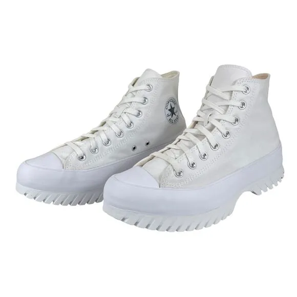 CONVERSE Men 9 | Women‎ 11 White Chuck Taylor All Star Lugged 2.0 High Top Shoes