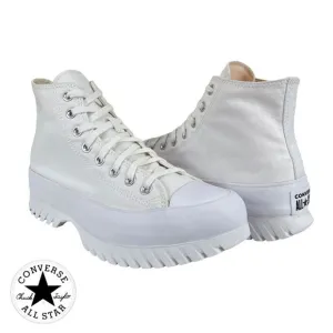 CONVERSE Men 9 | Women‎ 11 White Chuck Taylor All Star Lugged 2.0 High Top Shoes