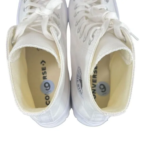 CONVERSE Men 9 | Women‎ 11 White Chuck Taylor All Star Lugged 2.0 High Top Shoes