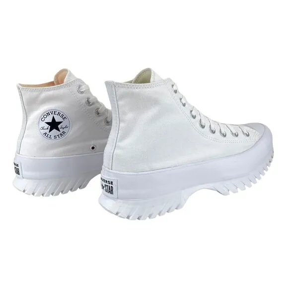 CONVERSE Men 9 | Women‎ 11 White Chuck Taylor All Star Lugged 2.0 High Top Shoes
