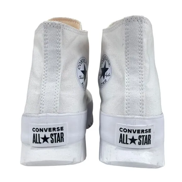 CONVERSE Men 9 | Women‎ 11 White Chuck Taylor All Star Lugged 2.0 High Top Shoes