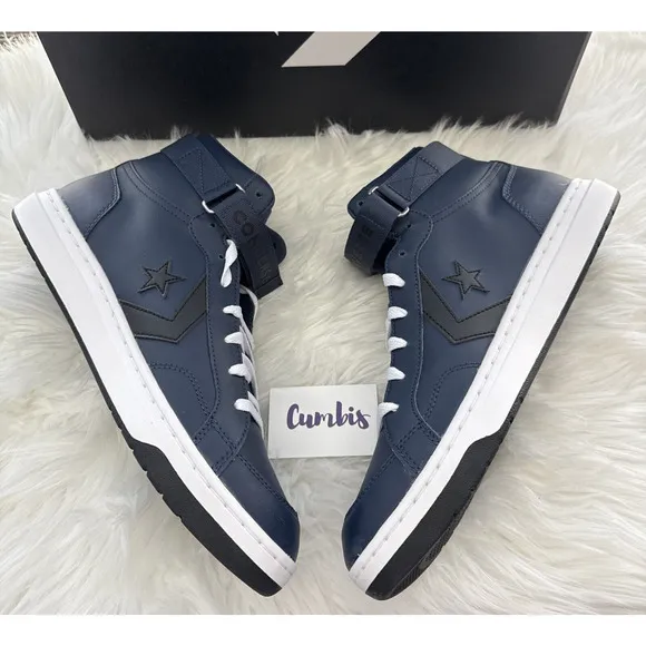 Converse Men's Pro Blaze V2 Mid Size 9 Blue Leather Athletic Shoes Sneakers NEW