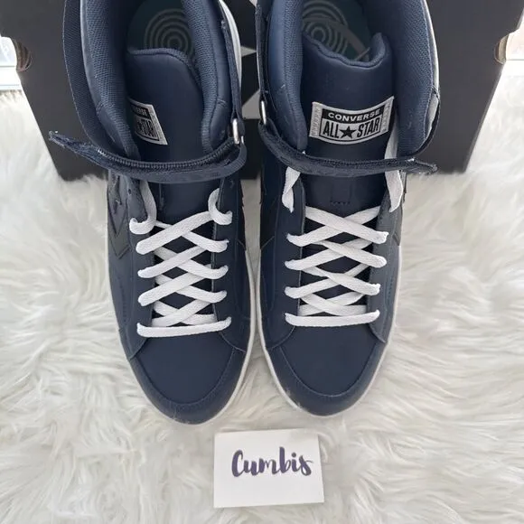 Converse Men's Pro Blaze V2 Mid Size 9 Blue Leather Athletic Shoes Sneakers NEW