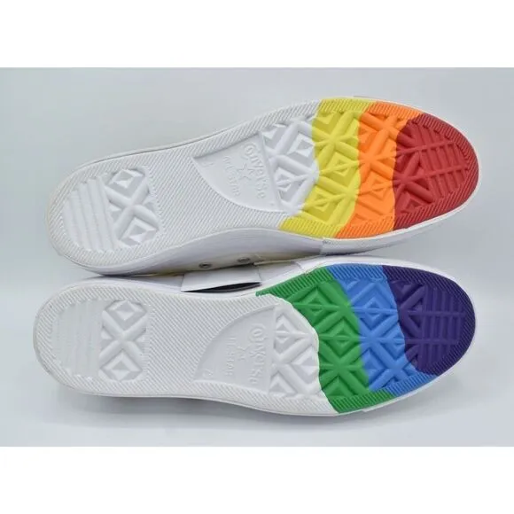 Converse Mens 8.5 Womens 10.5 Chuck Taylor All Star Lift Ox Platform Pride Shoes