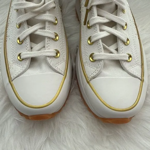 Converse Run Star Hike Hi Women's Shoes Size 10.5 Embroidered Stars Platform New