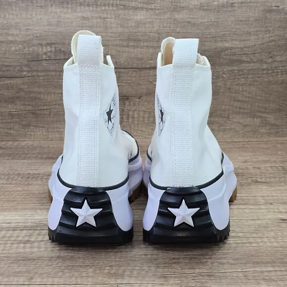 Converse Run Star Hike Men's Sz 10.5 White Black Platform Sneakers (166799C) NEW