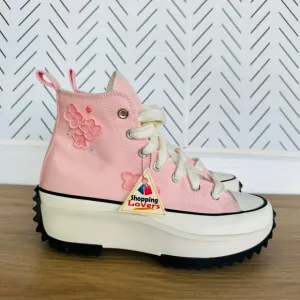 ❤️❤️❤️Converse Run Star Hike Platform 3D Flowers Hi 9.5 Men's Shoes Pink A09801C