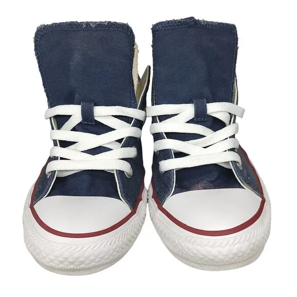 Converse Shoes Womens 9 Blue White Red Striped Double Tongue Low Tops Skater