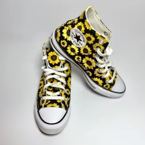 Converse Sunflower Hi Top Shoes Chuck Taylor Allstars Women’s 7.5 Men’s 5.5