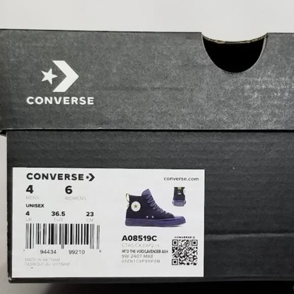 Converse Unisex CTAS CX EXP2 Hi Tops Women Size 6 Into the Void A08519C NWT