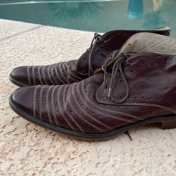 Copy - Last chance Sale! Kenneth Cole Mens Italian leather lace up Unique shoes…