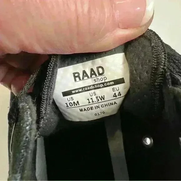 COPY - NEW RAAD BLACK AND WHITE FLAG HIGH TOPS MEN 10 WOMEN 11.5