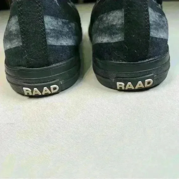 COPY - NEW RAAD BLACK AND WHITE FLAG HIGH TOPS MEN 10 WOMEN 11.5