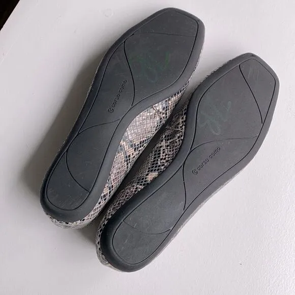 CORSO Como Trishina Snakeskin Flats Slip on Shoes Women’s Size 7.5