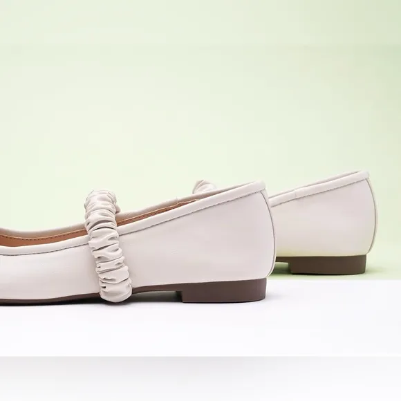 C.Paravano Mary Jane Shoes for Women’s Flats Mary Jane Leather Ballet Flat