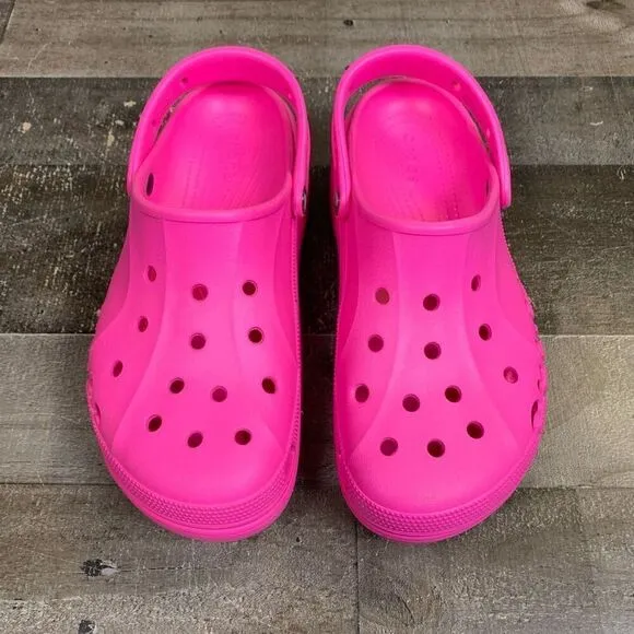 Crocs baya Platform shoes womens 10 dark pink bright EUC