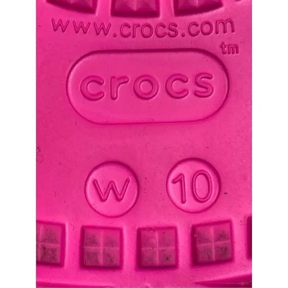 Crocs baya Platform shoes womens 10 dark pink bright EUC