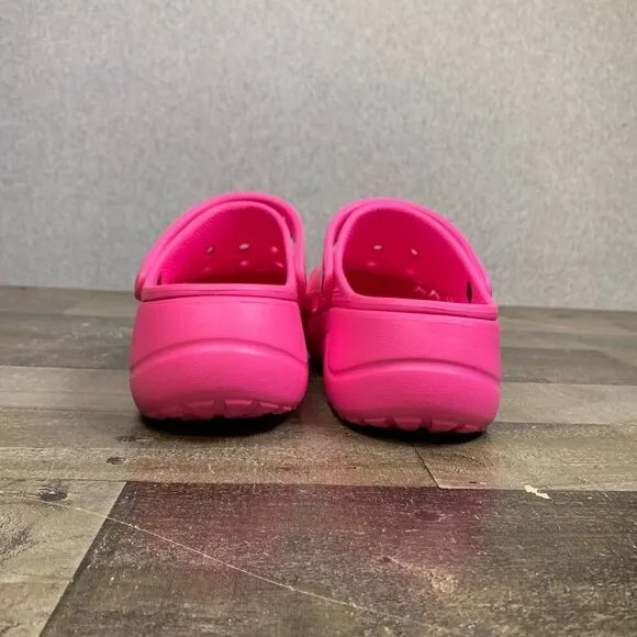 Crocs baya Platform shoes womens 10 dark pink bright EUC