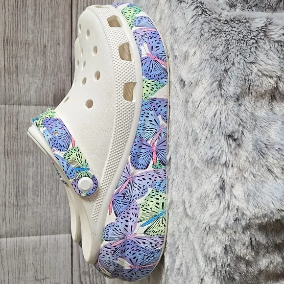 CROCS Butterfly Platform Shoes, Womens 11 or Mens 9, Great Condition